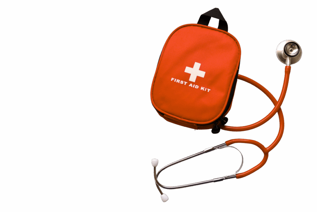 First Aid Kit with Stethoscope - decorative